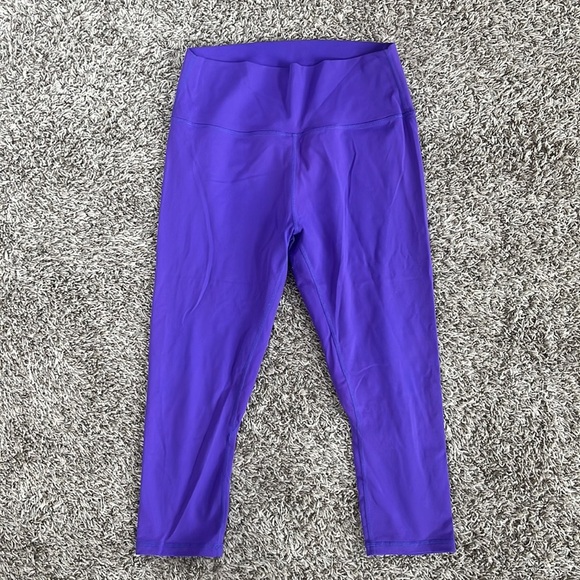 Zyia Ascend High Rise Capri Legging Purple Size 14 16 - Picture 2 of 14